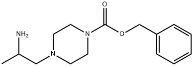 benzyl 4-(2-aminopropyl)piperazine-1-carboxylate hydrochloride 结构式