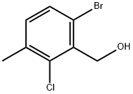 6-溴-2-氯-3-甲基苯甲醇 结构式