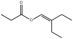2-乙基-1-丁烯-1-基丙酸酯 结构式