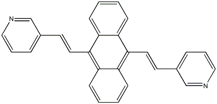 9,10-双(2-(吡啶-3-基)乙烯基)蒽 结构式