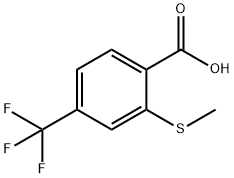 2-甲硫基-4-三氟甲基苯甲酸 结构式