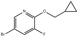 5-bromo-2-(cyclopropylmethoxy)-3-fluoropyridine 结构式