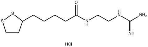 5-(1,2-DITHIOLAN-3-YL)-N-(2-GUANIDINOETHYL)PENTANAMIDE 结构式