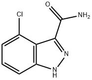 4-氯-1H-吲唑-3-甲酰胺 结构式