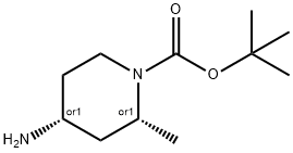 cis-tert-butyl 4-amino-2-methylpiperidine-1-carboxylate 结构式