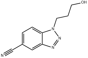 1-(3-hydroxypropyl)-1H-benzo[d][1,2,3]triazole-5-carbonitrile 结构式
