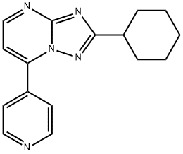 2-cyclohexyl-7-(pyridin-4-yl)[1,2,4]triazolo[1,5-a]pyrimidine 结构式