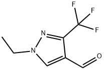 1-Ethyl-3-(trifluoromethyl)pyrazole-4-carbaldehyde 结构式