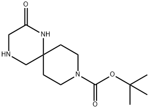 TERT-BUTYL 2-OXO-1,4,9-TRIAZASPIRO[5.5]UNDECANE-9-CARBOXYLATE 结构式