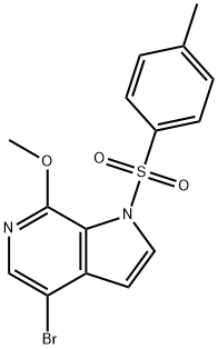 4-溴-7-甲氧基-1-对甲苯磺基-1H-吡咯并[2,3-C]吡啶 结构式
