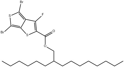 2-乙基癸酯-4,6-二溴-3-氟-噻吩并[3,4-B]噻吩 结构式