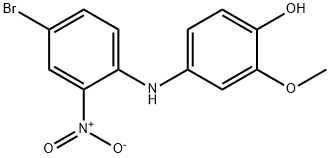 4-((4-Bromo-2-nitrophenyl)amino)-2-methoxyphenol 结构式