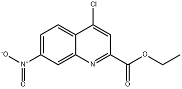乙基 4-氯-7-硝基喹啉-2-甲酸基酯 结构式