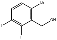 (6-溴-2-氟-3-碘苯基)甲醇 结构式