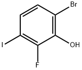 6-溴-2-氟-3-碘苯酚 结构式