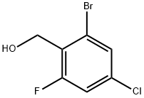 (2-溴-4-氯-6-氟苯基)甲醇 结构式