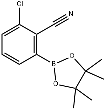 2-Chloro-6-(tetramethyl-1,3,2-dioxaborolan-2-yl)benzonitrile 结构式