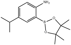 2-氨基-5-异丙基苯基硼酸频哪醇酯 结构式