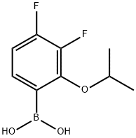 3,4-二氟-2-异丙氧基苯基硼酸 结构式