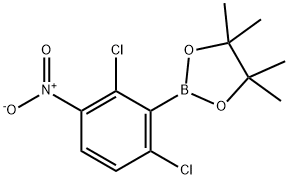 2,6-Dichloro-3-nitrophenylboronic acid pinacol ester 结构式