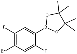 4-溴-2,5-二氟苯基硼酸频哪醇酯 结构式