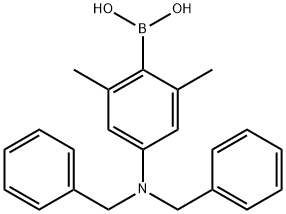 4-(二苄基氨基)-2,6-二甲基苯基硼酸 结构式