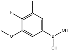 4-氟-3-甲氧基-5-甲基苯基硼酸 结构式