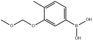 3-(甲氧基甲氧基)-4-甲基苯硼酸 结构式