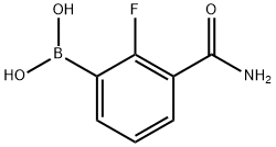 3-氨基羰基-2-氟苯基硼酸 结构式