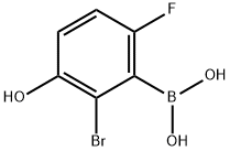 2-溴-3-羟基-6-氟苯硼酸 结构式