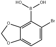 5-溴苯并[1,3]二氧戊环-4-硼酸 结构式