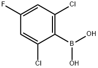 2,6-二氯-4-氟苯硼酸 结构式