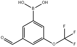 3-Formyl-5-(trifluoromethoxy)phenylboronic acid 结构式