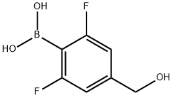 4-羟甲基-2,6-二氟苯硼酸 结构式