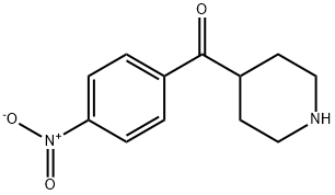 (4-硝基苯基)(哌啶-4-基)甲酮 结构式