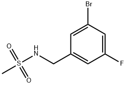 N-(3-溴-5-氟苄基)甲磺酰胺 结构式