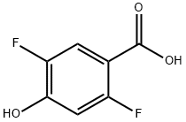 2,5-二氟-4-羟基苯甲酸 结构式