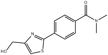 4-(4-Hydroxymethyl-thiazol-2-yl)-N,N-dimethyl-benzamide 结构式