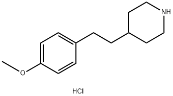 4-[2-(4-甲氧基苯基)乙基]哌啶盐酸盐 结构式