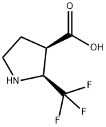 (2S,3R)-2-(三氟甲基)吡咯烷-3-羧酸 结构式