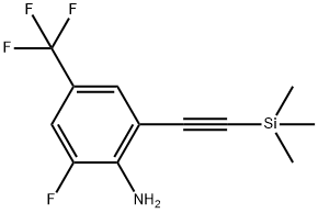 2-Fluoro-4-trifluoromethyl-6-trimethylsilanylethynyl-phenylamine 结构式
