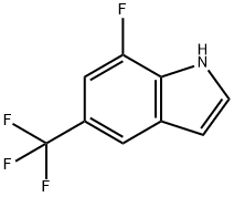 7-Fluoro-5-trifluoromethyl-1H-indole 结构式