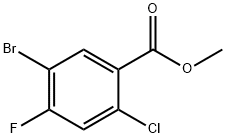 5-溴-2-氯-4-氟苯甲酸甲酯 结构式