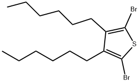 2,5-二溴-3,4-二己基噻吩 结构式