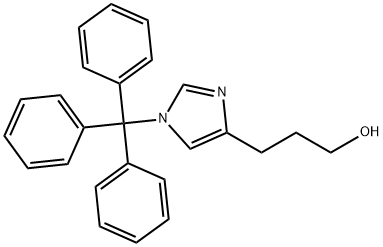 3-(1-三苯甲基-1H-咪唑-4-基)丙烷-1-醇 结构式