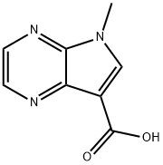 5-METHYL-5H-PYRROLO[2,3-B]PYRAZINE-7-CARBOXYLIC ACID 结构式