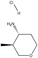 (3S,4R)-3-METHYLTETRAHYDRO-2H-PYRAN-4-AMINE HCL 结构式