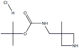 (3-甲基氮杂环丁-3-基)甲基氨基甲酸叔丁酯盐酸盐 结构式