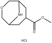 3-氧杂-9-氮杂双环[3.3.1]壬烷-7-羧酸甲酯盐酸盐 结构式