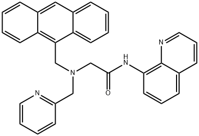 Acetamide, 2-[(9-anthracenylmethyl)(2-pyridinylmethyl)amino]-N-8-quinolinyl- 结构式